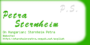 petra sternheim business card